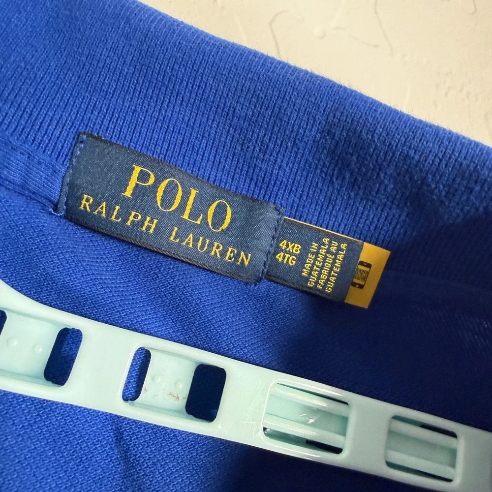 Polo Ralph Lauren Polo Shirt Mens 4XB Blue Short Sleeve Big & Tall Classic Fit